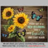 Hayooo Personalized Canvas Beautiful Sunflowers Wall Art And Butterflies