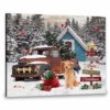 christmas scene canvas