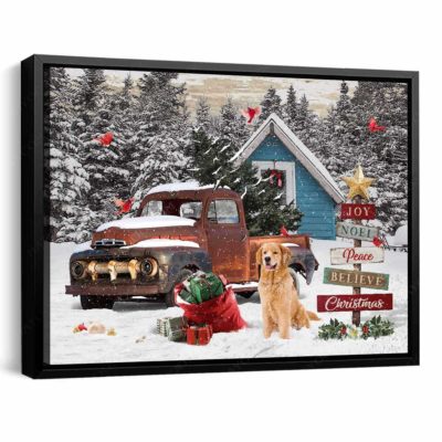 christmas scene canvas