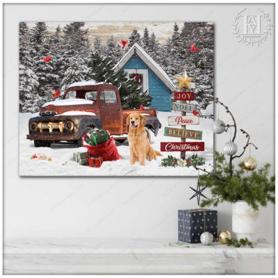 christmas scene canvas