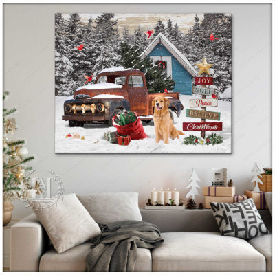 christmas scene canvas