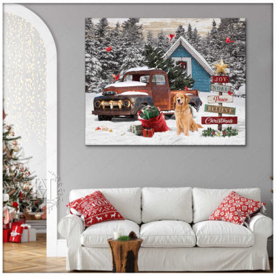 christmas scene canvas
