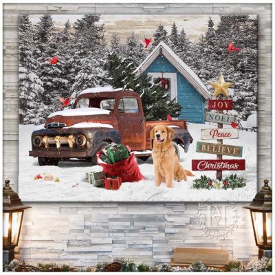 christmas scene canvas