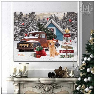 christmas scene canvas