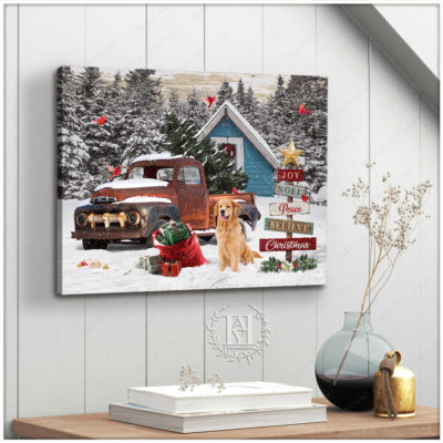 christmas scene canvas