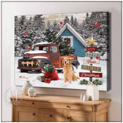 christmas scene canvas