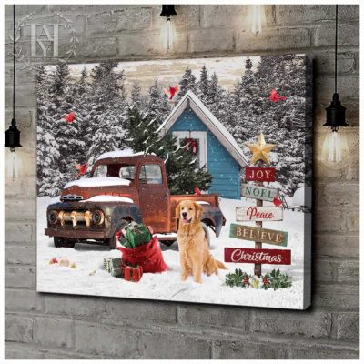 christmas scene canvas
