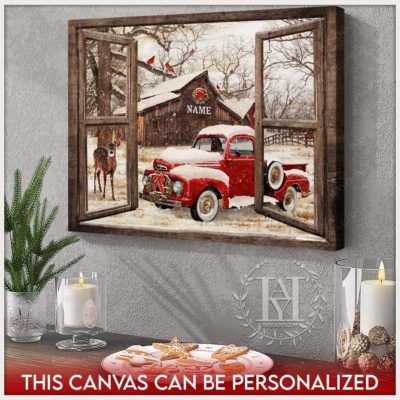 rustic christmas window