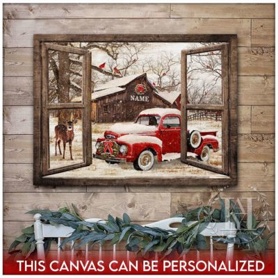 rustic christmas window