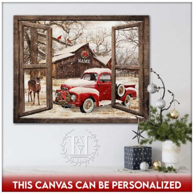 rustic christmas window