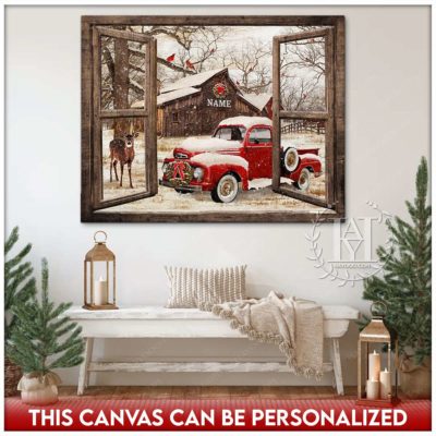 rustic christmas window