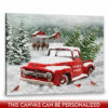 Hayooo Christmas Canvas Gifts For Farmers Farmhouse Horses And Pickup Truck