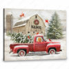 red pickup truck christmas