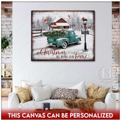 rustic christmas truck