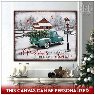 rustic christmas truck