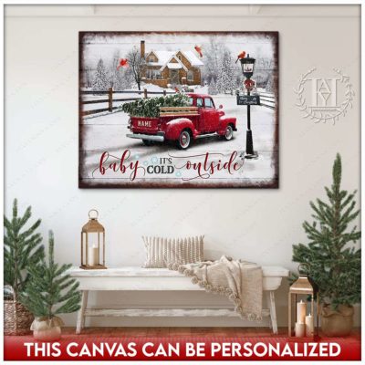 rustic christmas truck