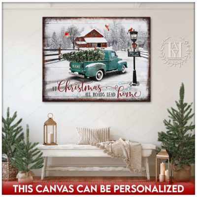 rustic christmas truck