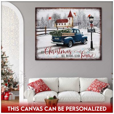 rustic christmas truck