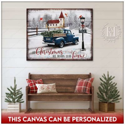 rustic christmas truck