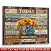 Hayooo Canvas Beautiful Sunflowers In Mason Jars Today Is A Brand New Day Wall Art For Home Or Office Decor