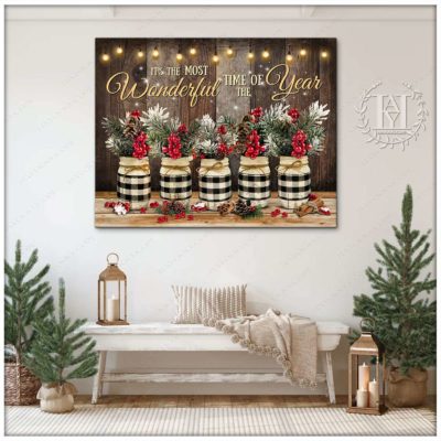 rustic christmas mason jars
