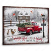 snowy christmas canvas