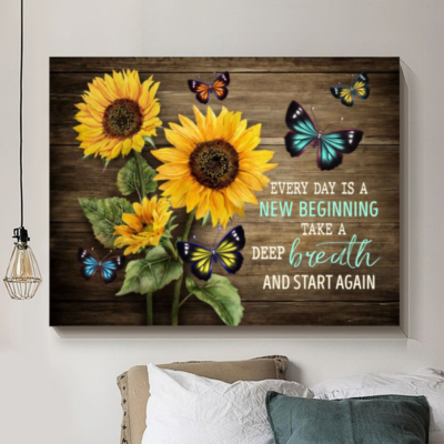Hayooo Sunflowers Wall Art Canvas Meaningful Mother's Day Gifts for Wife