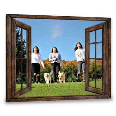 Hayooo Faux Window Canvas With Customized Picture