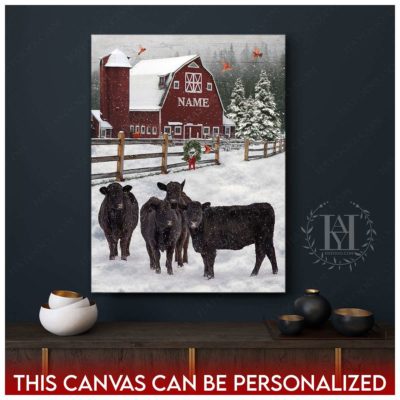 merry christmas farm scene