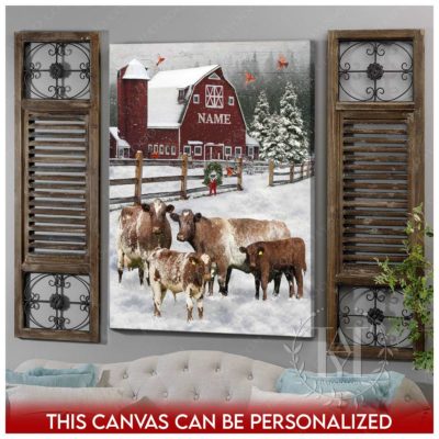 merry christmas farm scene