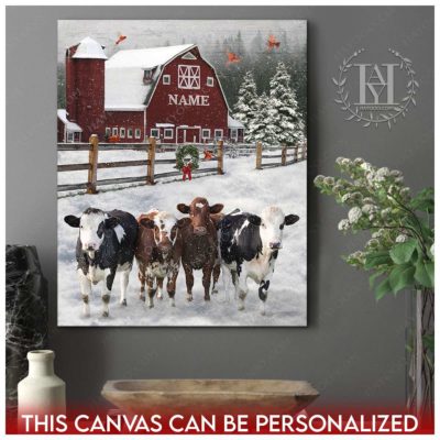 merry christmas farm scene
