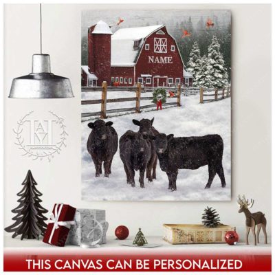 merry christmas farm scene
