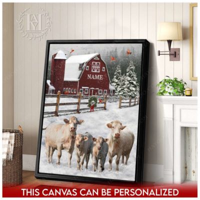 merry christmas farm scene