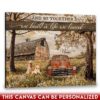 Hayooo Customized Country Canvas Gifts For Farmers With Rustic Pickup Truck And Cute Dogs Wall Art For Farmhouse Decor