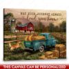 Hayooo Customized Country Canvas Gifts For Farmers With Rustic Pickup Truck On The Way Back Home Wall Art For Farmhouse Decor
