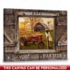 Hayooo Customized Country Canvas With Tractor Through Faux Window So God Made A Farmer