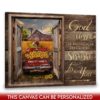 Hayooo Customized Couple Canvas Gifts For Farmers With Flower Pickup Truck Through Faux Window God Blessed The Broken Road