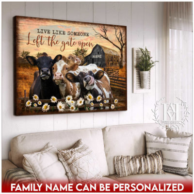 farmhouse cow canvas