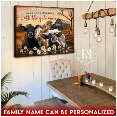 farmhouse cow canvas