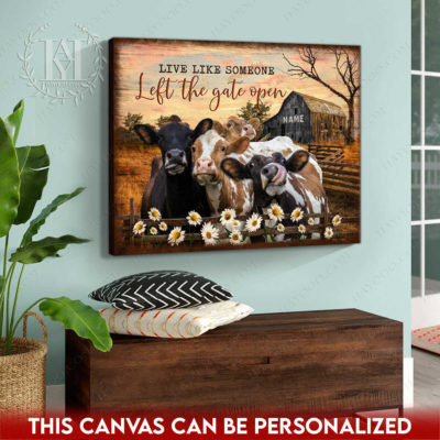 farmhouse cow canvas