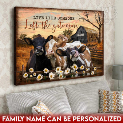 farmhouse cow canvas