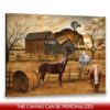 Hayooo Farmhouse Canvas With Beautiful Horses