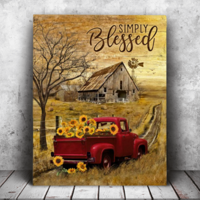 rustic sunflower canvas