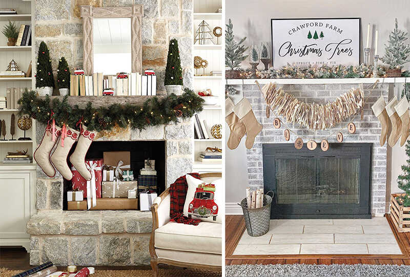 christmas fireplace ideas 