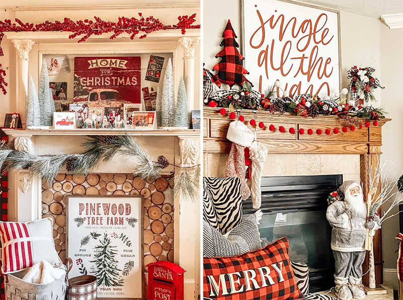 christmas fireplace ideas 