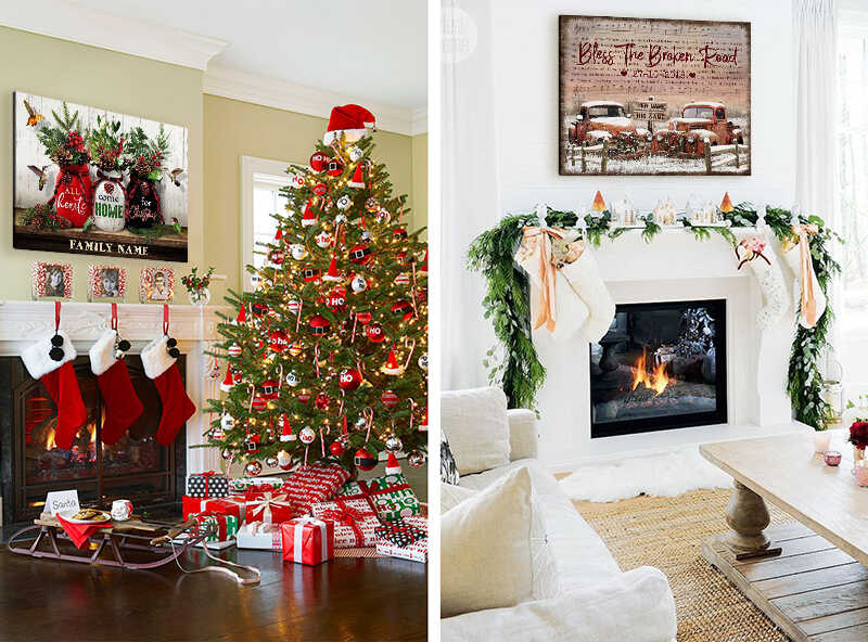  christmas fireplace ideas