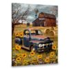 Hayooo Personalized Country Canvas Gifts For Farmers With Rustic Pickup Truck And Flower Barn Wall Art For Farmhouse Decor
