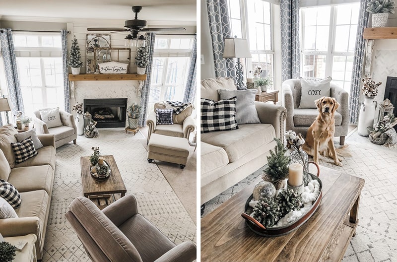 Winter living room decor