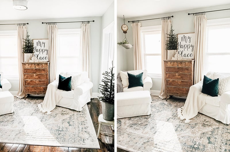 Winter living room decor