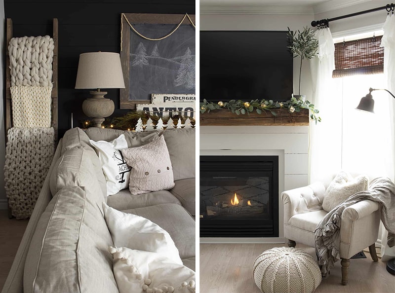 Winter living room decor